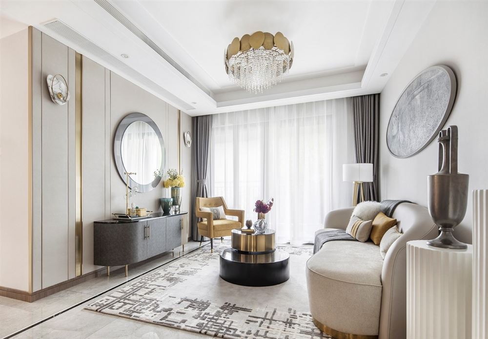 江門市東富花園輕奢風(fēng)格三居室裝修案例