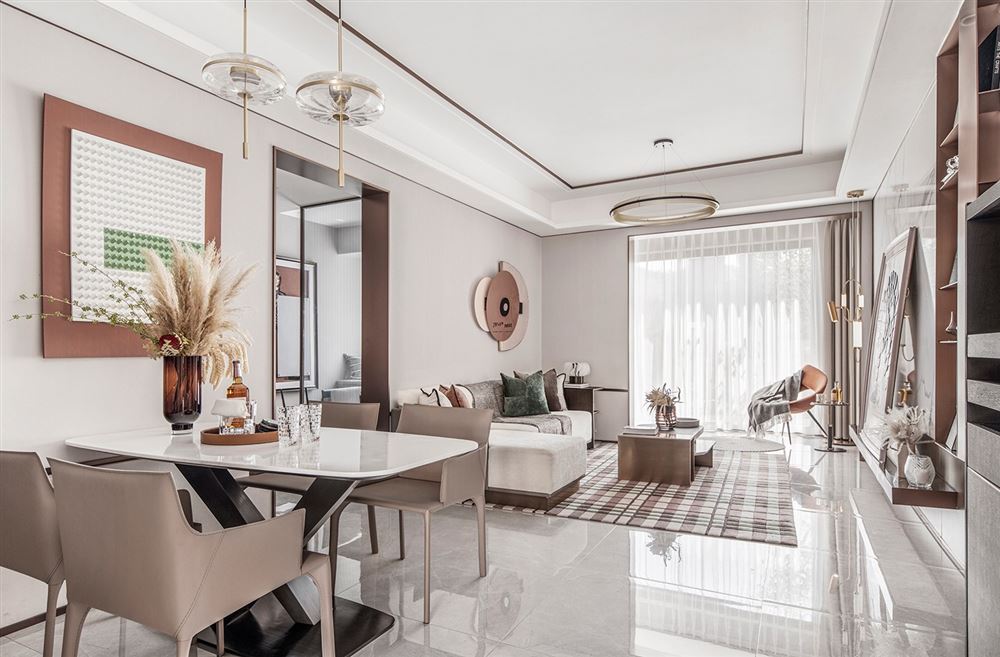 佛山市恒大雅苑輕奢風(fēng)格三居室裝修案例