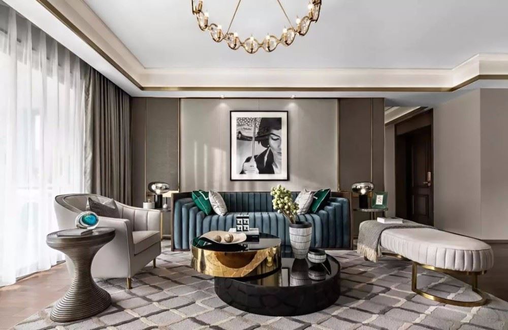 佛山市越秀御湖臺(tái)輕奢風(fēng)格三居室裝修案例