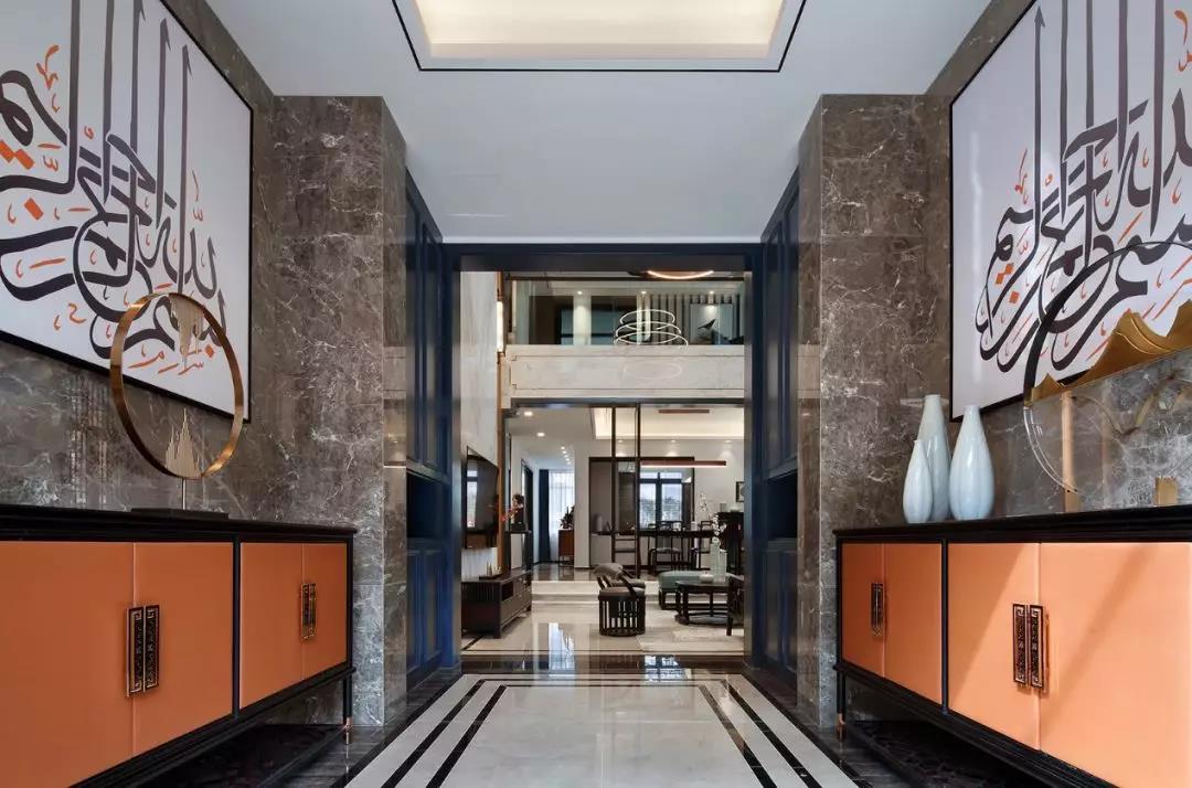 裝修公司新中式風(fēng)格別墅裝修效果圖-走廊 裝修公司新中式風(fēng)格別墅裝修效果圖-走廊