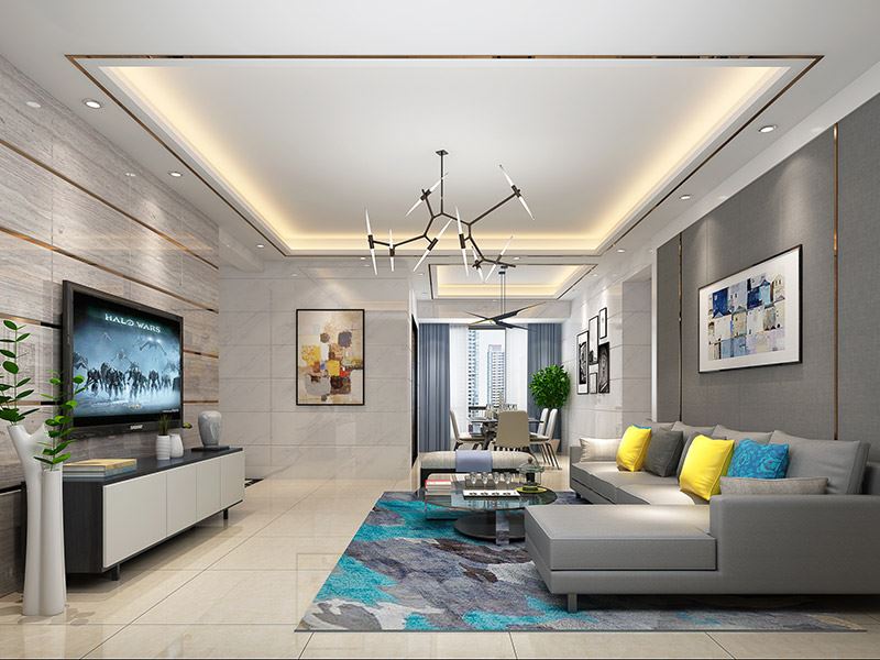 佛山市招商曦岸現(xiàn)代簡約風(fēng)格三居室裝修案例