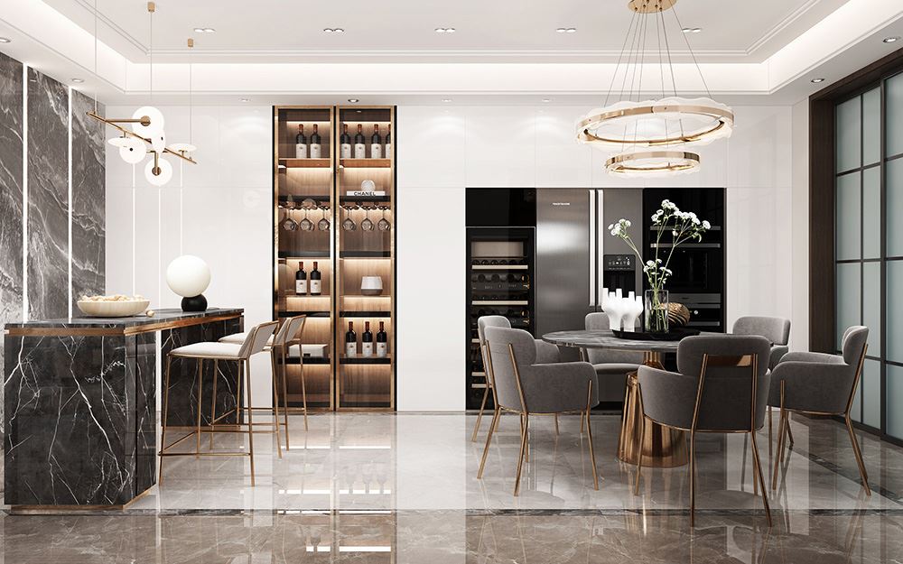 佛山市金地·招商臻玥府現(xiàn)代簡約風(fēng)格三居室裝修案例