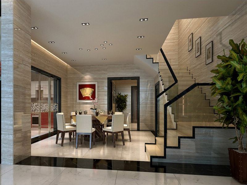 佛山市美的半島莊園新中式風(fēng)格別墅裝修案例